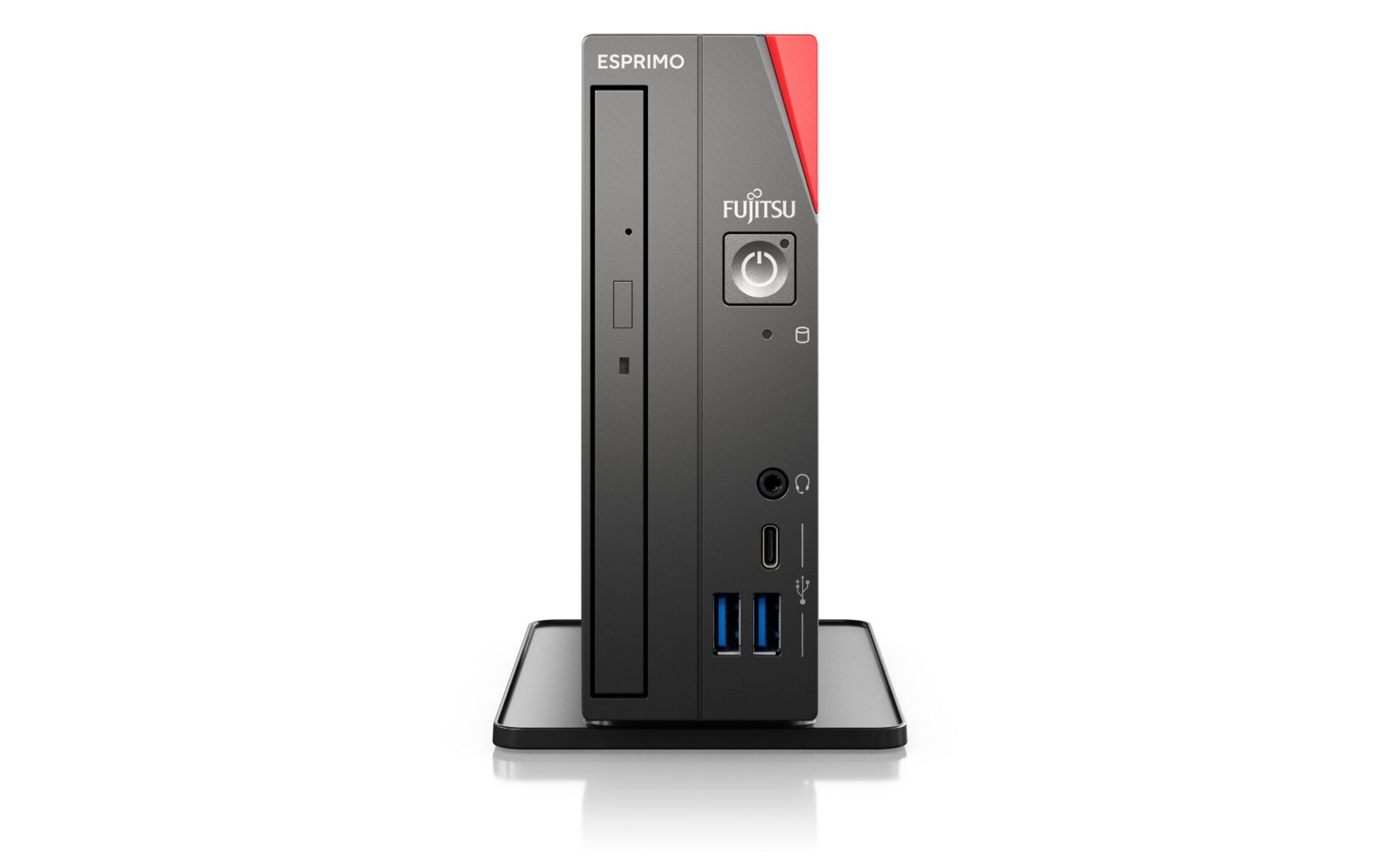 Fujitsu ESPRIMO G6012 IntelÂ® Coreâ„¢ i5 i5-12500T 8 GB DDR4-SDRAM 256 GB SSD Windows 11 Pro UCFF Mini PC Black, Red