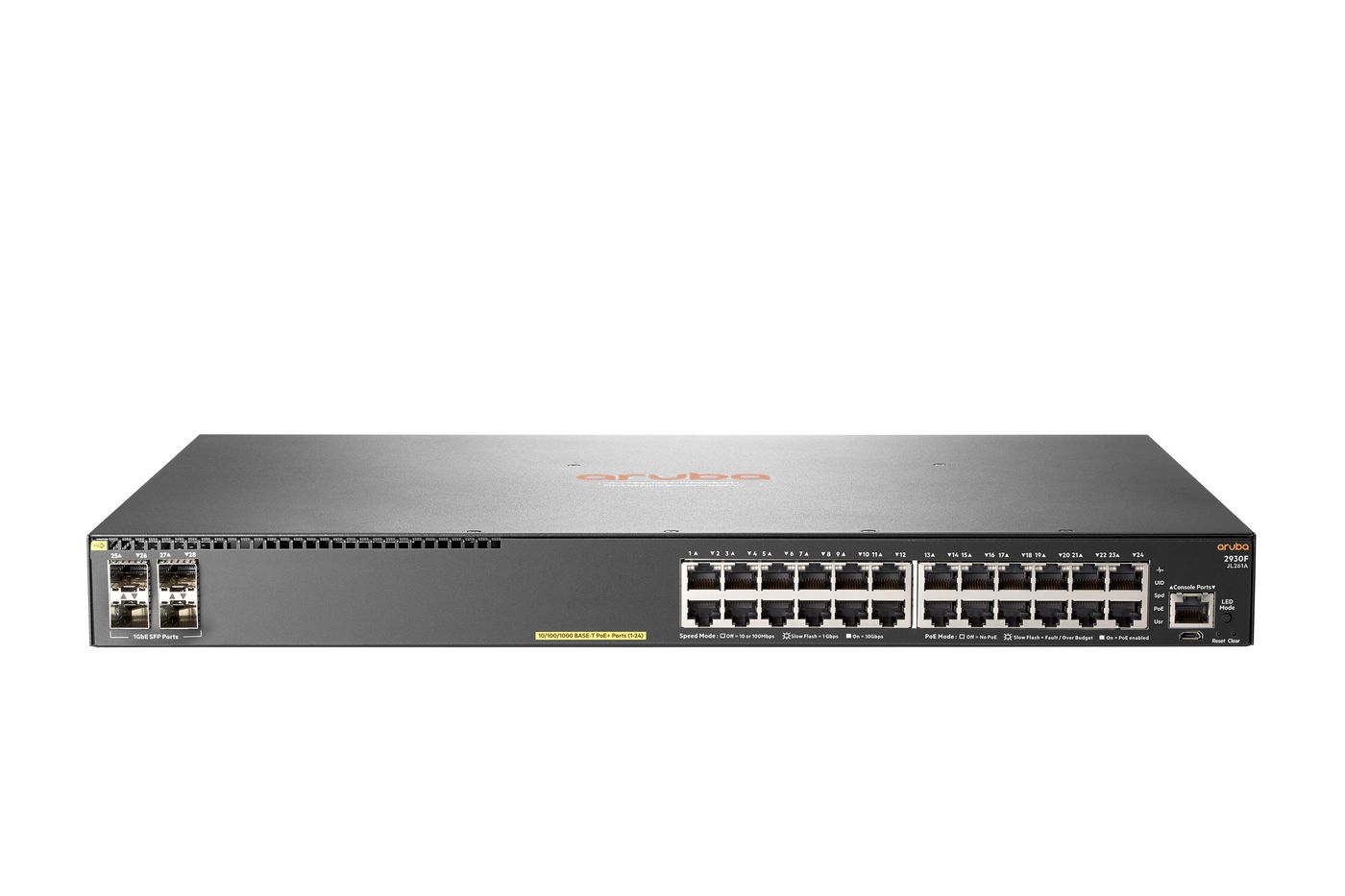 Aruba 2930F 24G PoE+ 4SFP Managed L3 Gigabit Ethernet (10/100/1000) Power over Ethernet (PoE) 1U Grey