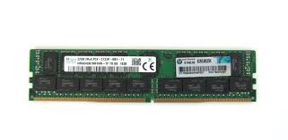 752370-091 HP 32GB DDR4-2133MHz PC4-17000 ECC Registered CL15 288-Pin DIMM 1.2V Dual Rank Memory Module