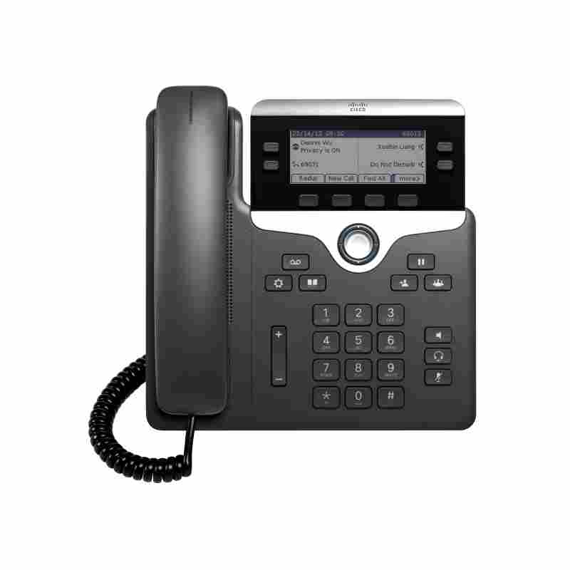 Cisco 7821 IP phone Black, Silver 2 lines