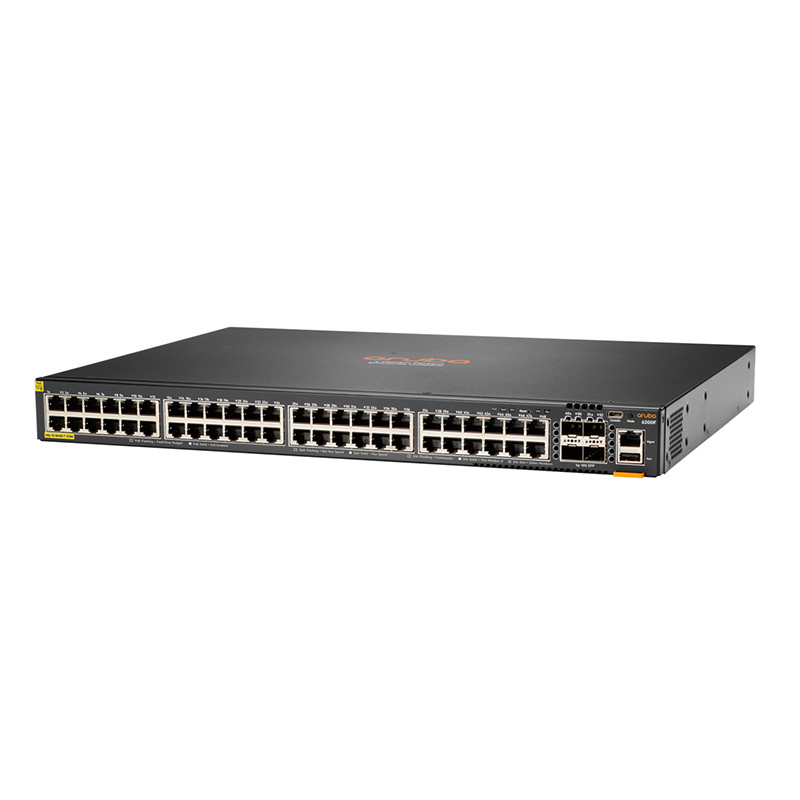 Aruba 6200F 48G Class4 PoE 4SFP+ 370W Managed L3 Gigabit Ethernet (10/100/1000) Power over Ethernet (PoE) 1U Black