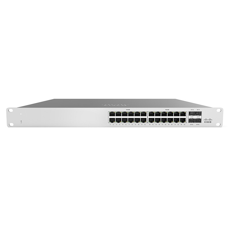 Cisco Meraki MS120-24P Managed L2 Gigabit Ethernet (10/100/1000) Power over Ethernet (PoE) 1U Grey