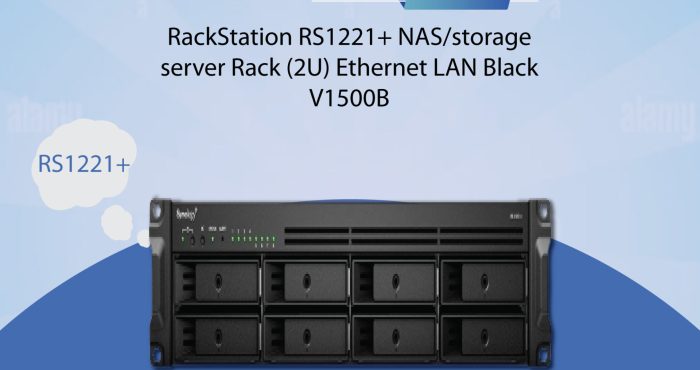 sysnology rs1221 nas storage server rack 2u ethernet lan black v1500b